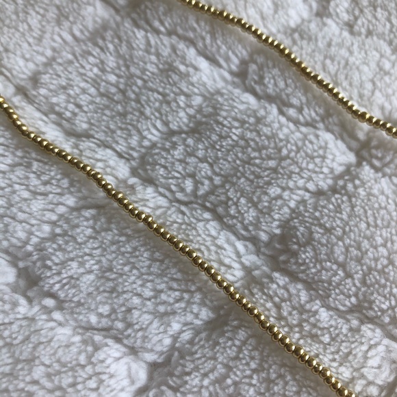 NEW gold mini bead simple necklace - Picture 2 of 3